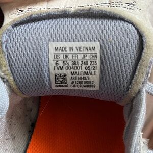 Adidas Busenitz Suede Sneakers in Gray and Bright Orange